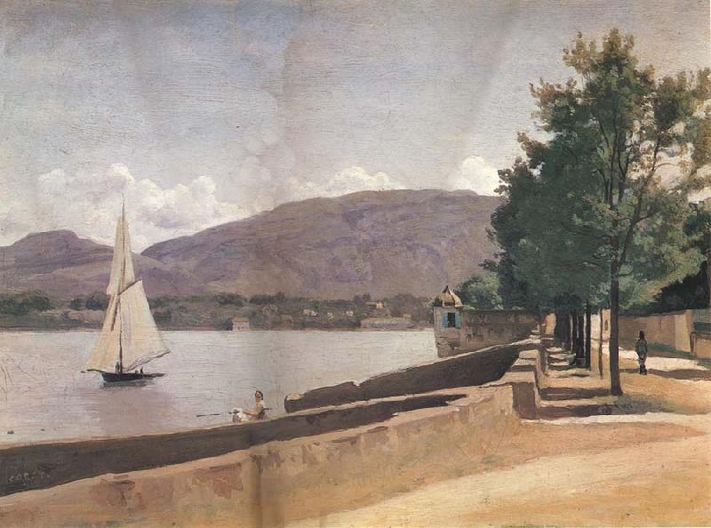 Corot Camille The quai give paquis in geneva France oil painting art